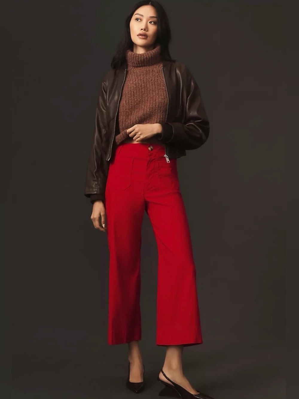 Maeve by ANTHROPOLOGIE the Colette Cropped Wide Leg
Chico Pants Bright Red